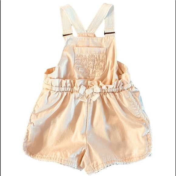 RACHEL ASHWELL - BABY GIRLS SHORTS OVERALLS BLUSH COLOR SIZE 12 MONTHS - Picture 1 of 9
